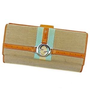 100% Authentic GUCCI Sherry Line Interlocking Long Wallet
